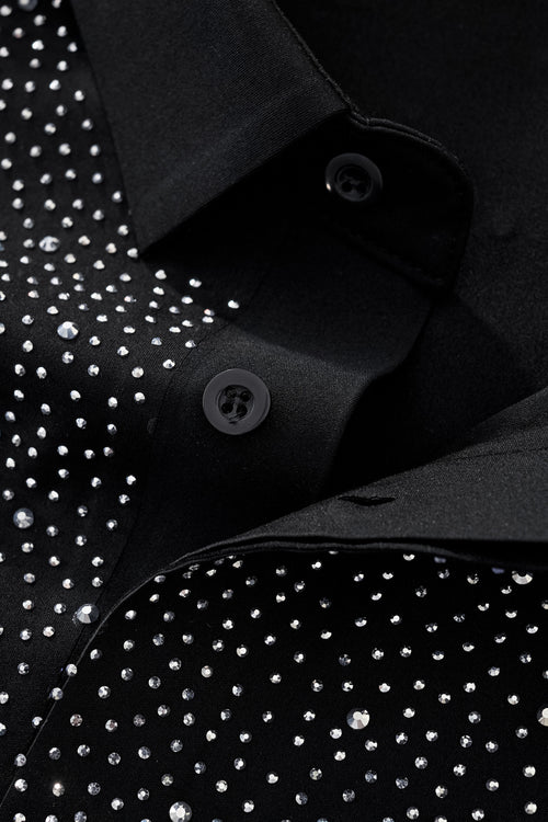 PSR207-Royal Key Crystal Polo-BLACK/SILVER – view 4