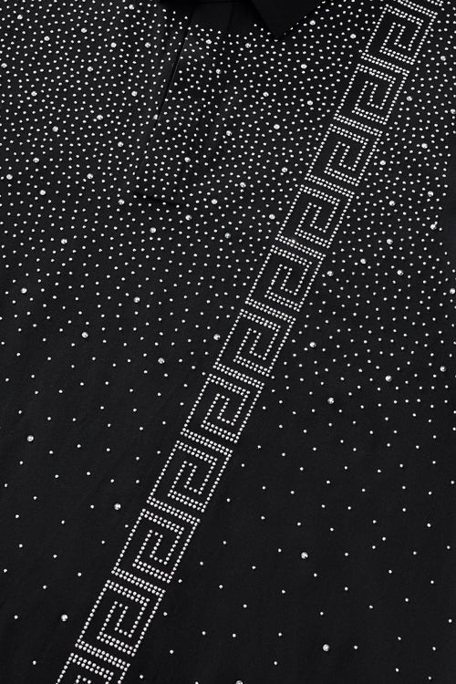 PSR207-Royal Key Crystal Polo-BLACK/SILVER – view 5