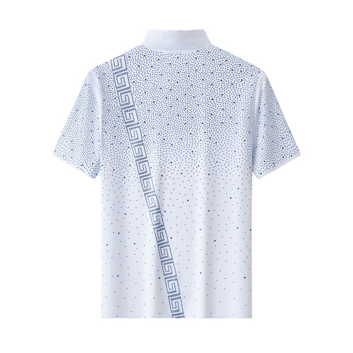 PSR207-Royal Key Crystal Polo-WHITE/ROYAL – view 1