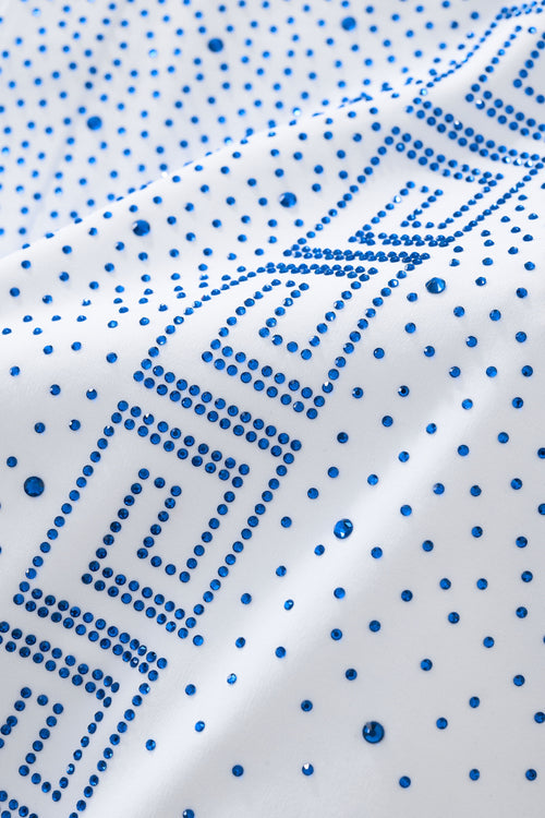 PSR207-Royal Key Crystal Polo-WHITE/ROYAL – view 6
