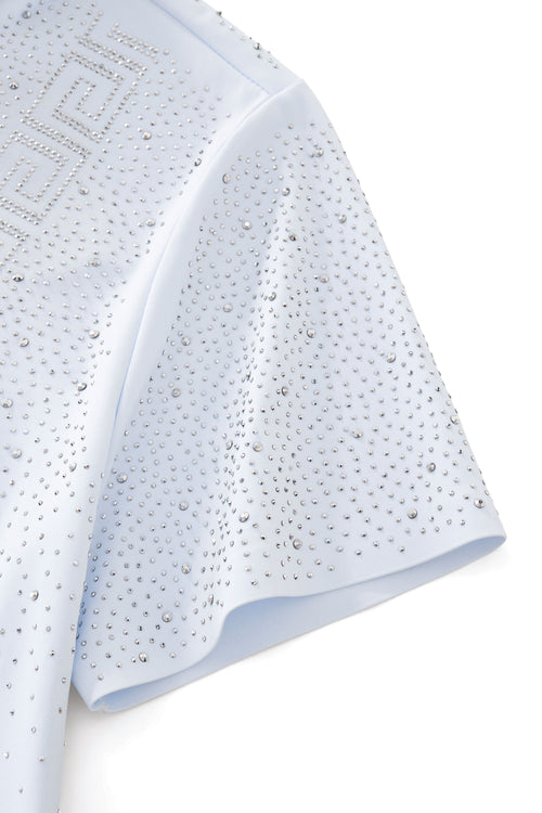 PSR207-Royal Key Crystal Polo-WHITE/SILVER – view 3