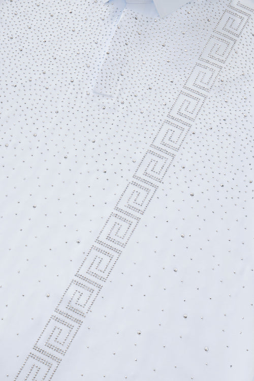 PSR207-Royal Key Crystal Polo-WHITE/SILVER – view 5