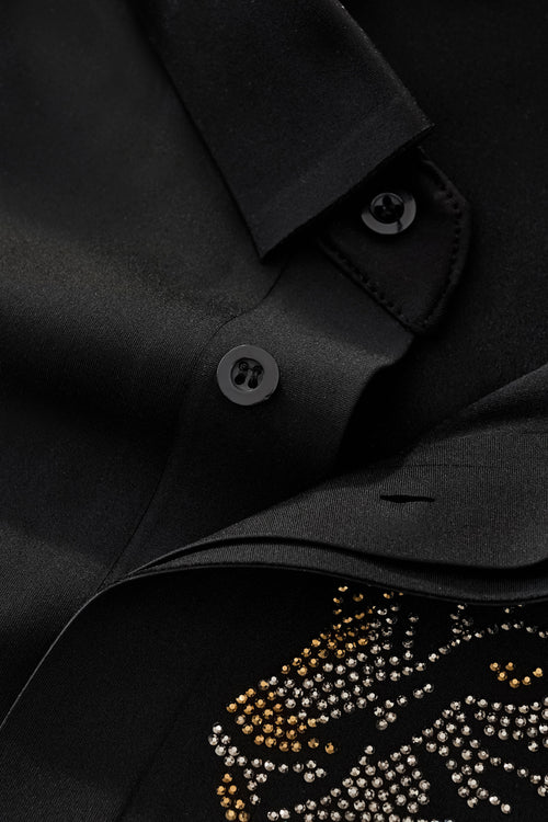 PSR208-Phantom Tiger Crystal Polo-BLACK/GOLD – view 4