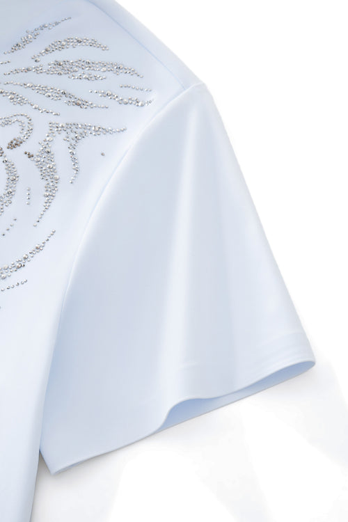PSR208-Phantom Tiger Crystal Polo-WHITE/SILVER – view 3