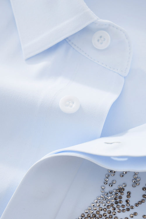 PSR208-Phantom Tiger Crystal Polo-WHITE/SILVER – view 4