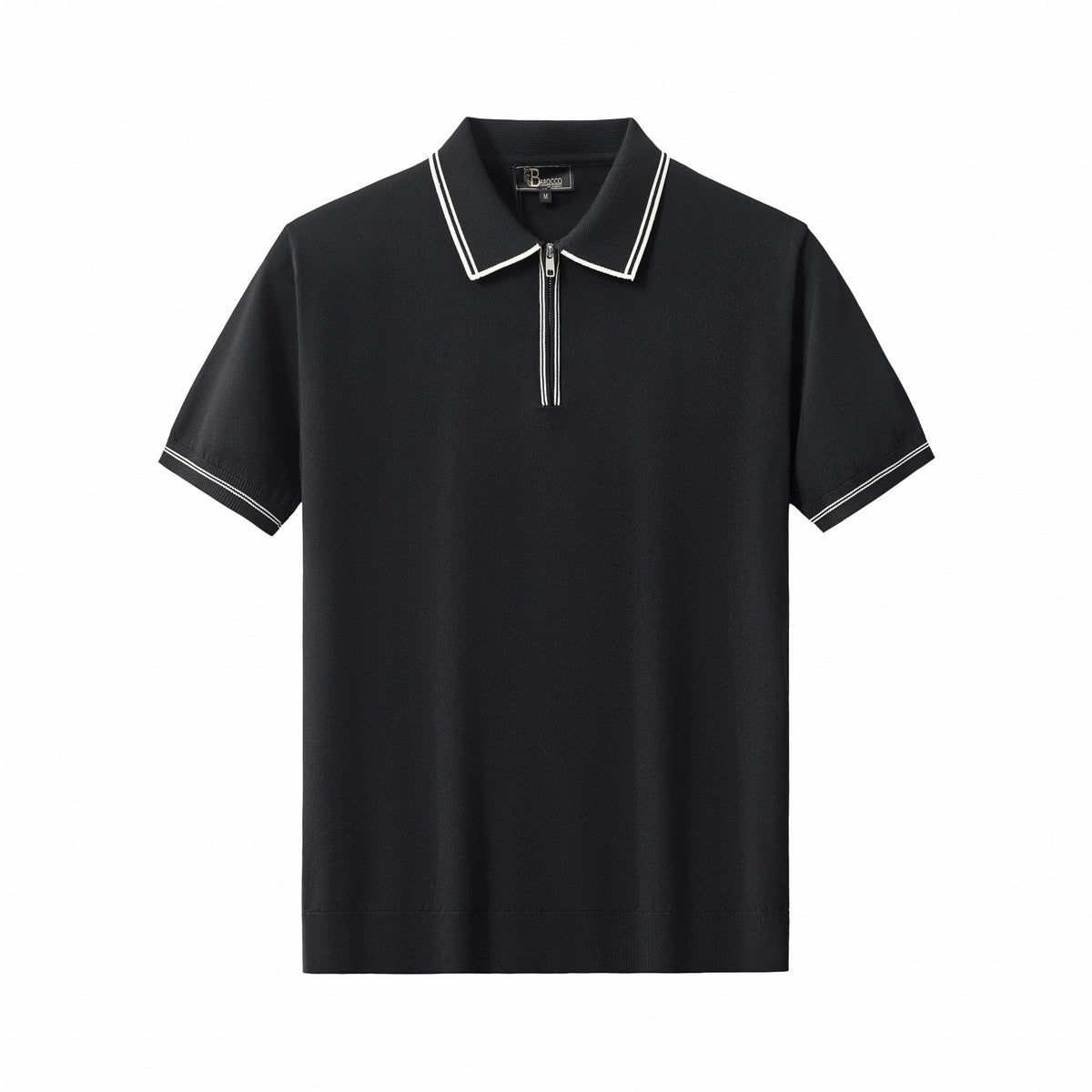 PSS609 - Urban Pulse Zip Polo-BLACK – BAROCCO wholesale polo shirts
