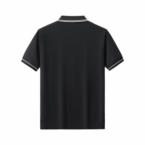 PSS609 - Urban Pulse Zip Polo-BLACK – view 1