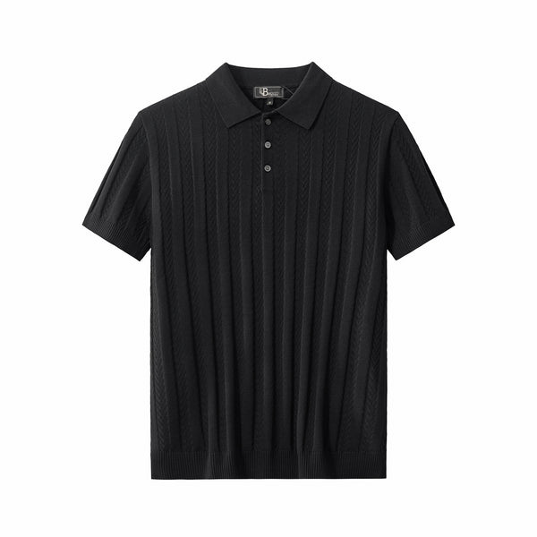 Polo con botones MetroLine - NEGRO