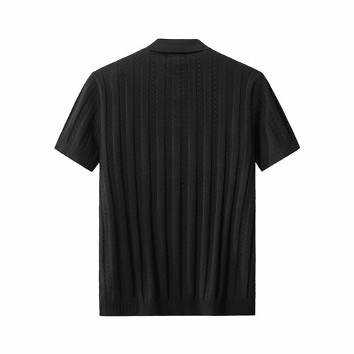 PSS613 - MetroLine Button Polo-BLACK – view 1
