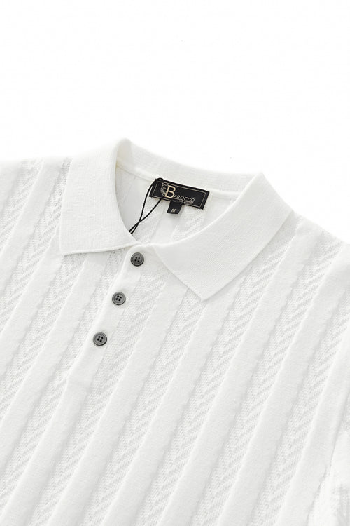 PSS613 - MetroLine Button Polo-WHITE – view 2