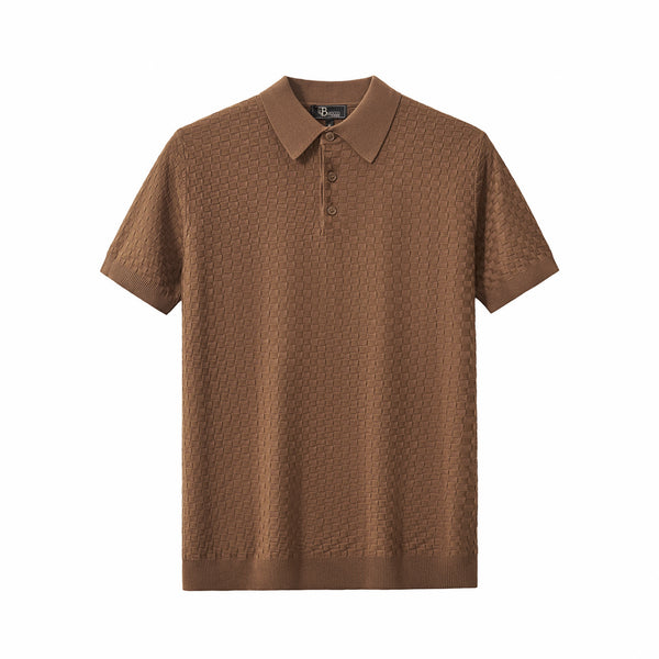 Polo con botones PrimeKnit - CAFÉ