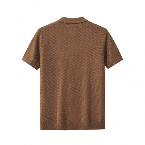 PSS616 - PrimeKnit Button Polo-COFFEE – view 1