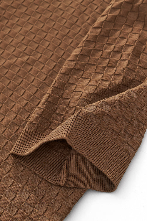 PSS616 - PrimeKnit Button Polo-COFFEE – view 4