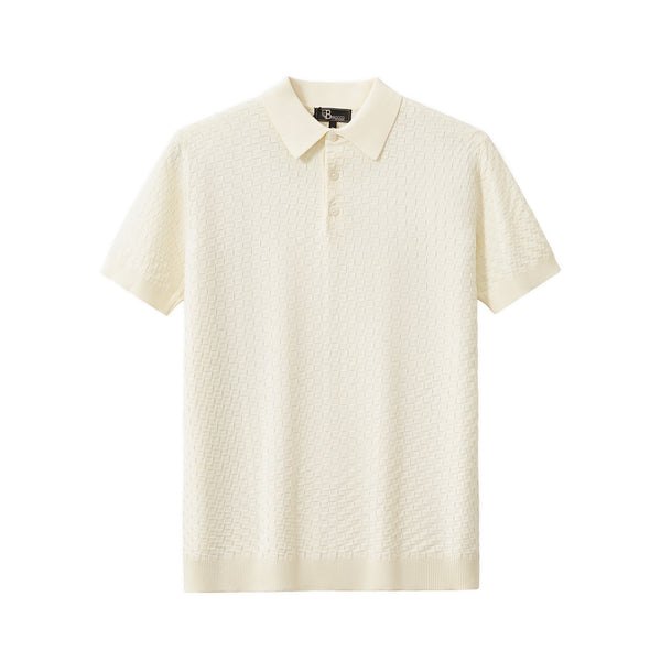 Polo con botones PrimeKnit - MARFIL