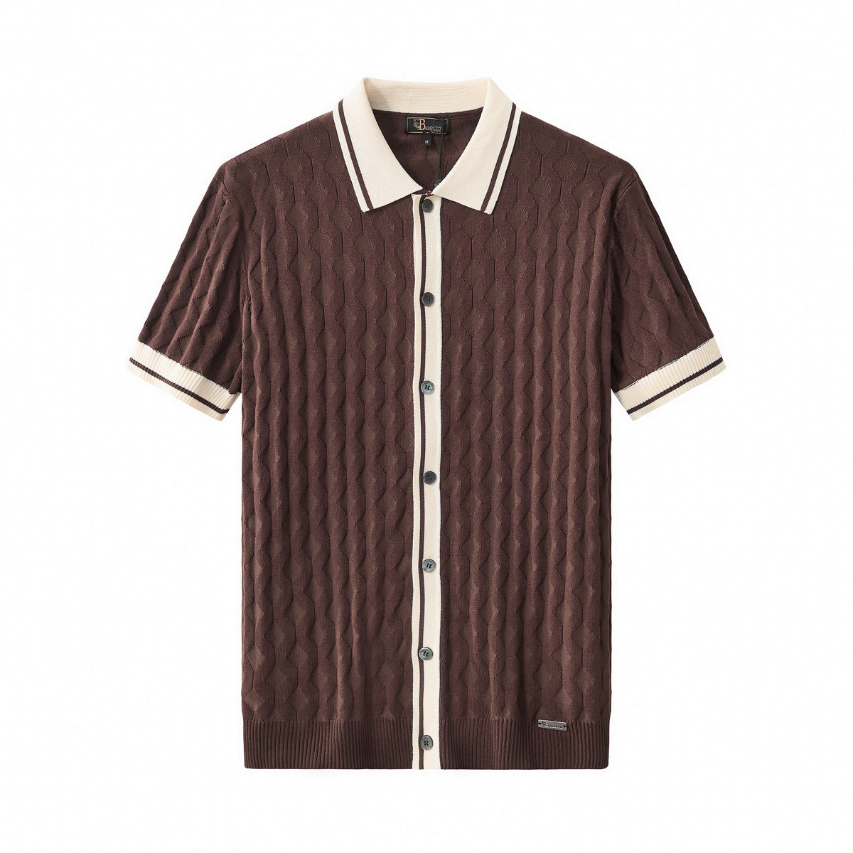 PSS630-Verona Knit SS Shirt-MOCHA – BAROCCO wholesale shirts