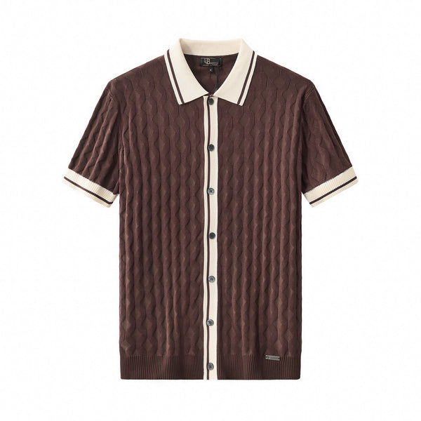 PSS630-Verona Knit SS Shirt-MOCHA
