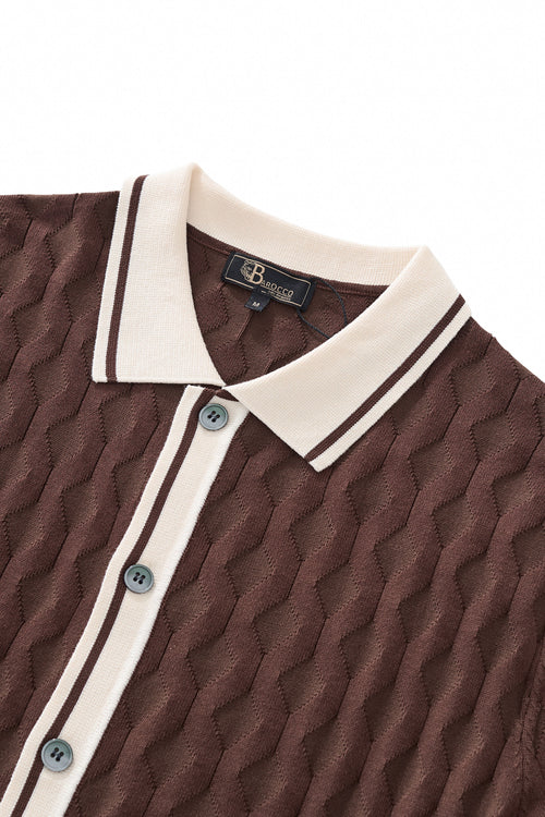 PSS630-Verona Knit SS Shirt-MOCHA – view 2