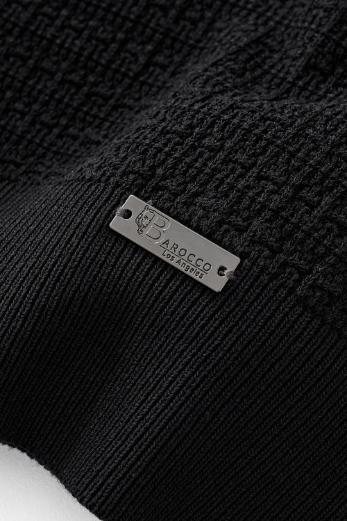 PSS632-Milano Texture Polo-BLACK – view 7
