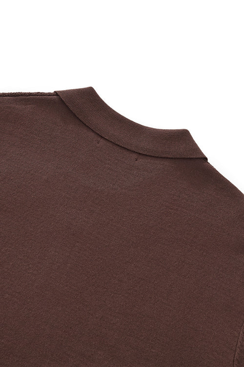 PSS632-Milano Texture Polo-BROWN – view 5