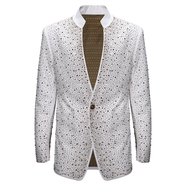 Blazer con adornos de Culture Couture – Edición para la alfombra roja - BLANCO/DORADO