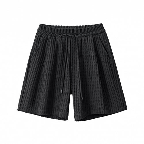 Conjunto Drift: Camisa y pantalón corto con textura de gofre - NEGRO – view 4