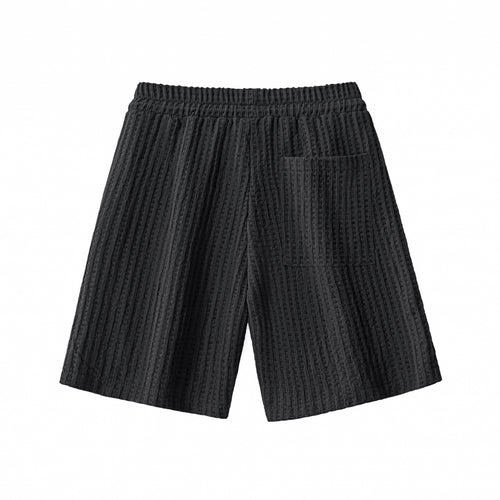 Conjunto Drift: Camisa y pantalón corto con textura de gofre - NEGRO – view 5