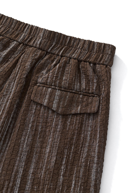 SET815 - Canyon Set – Printed LS Shirt & Pleated pant-BROWN – view 7