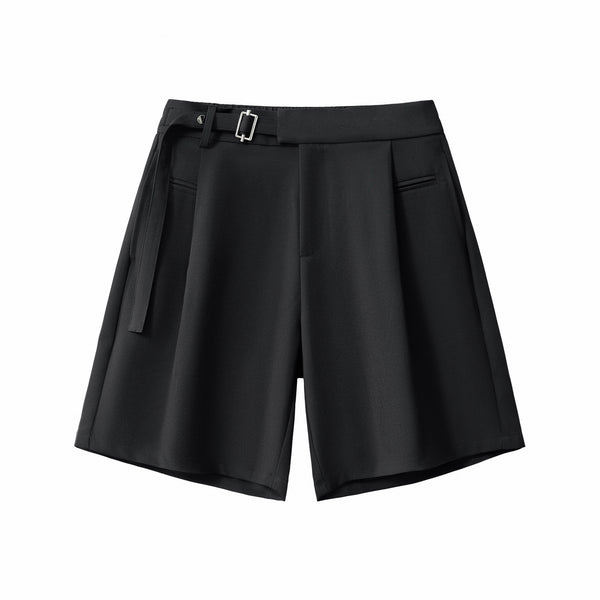 Pantalón corto con cinturón Contour - NEGRO