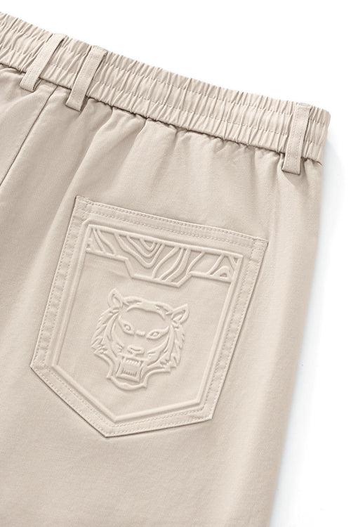 SRT321-Apex Drawstring Stretch Shorts-BEIGE – view 7