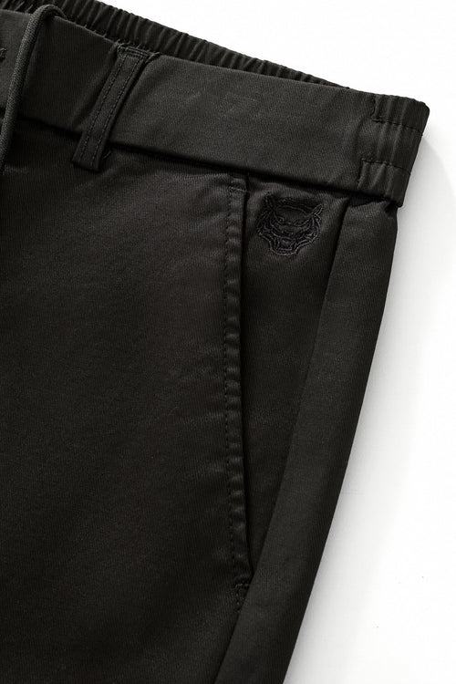 SRT321-Apex Drawstring Stretch Shorts-BLACK – view 3