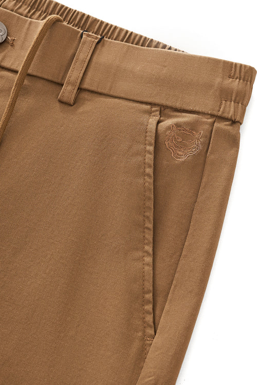 SRT321-Apex Drawstring Stretch Shorts-KHAKI – view 3