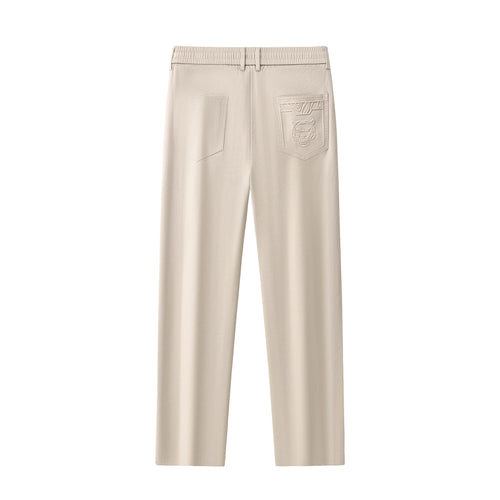 TC121-Apex Drawstring Stretch Pants-BEIGE – view 1