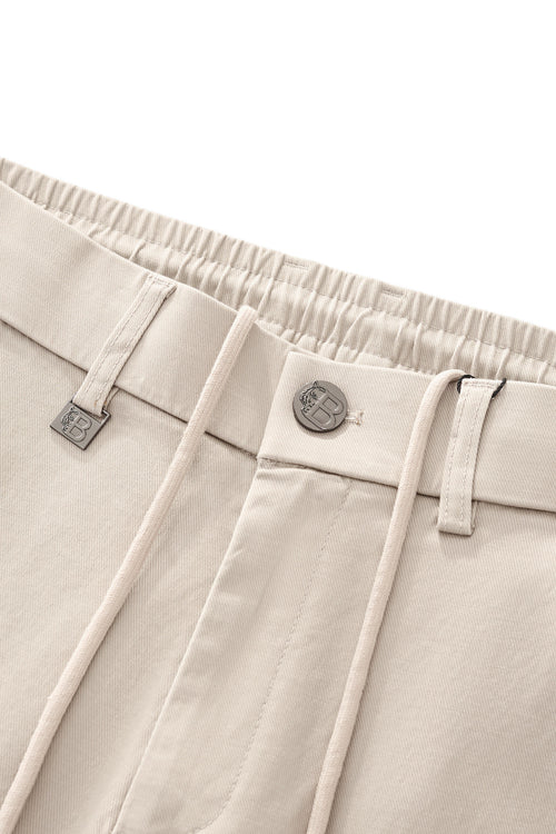 TC121-Apex Drawstring Stretch Pants-BEIGE – view 2
