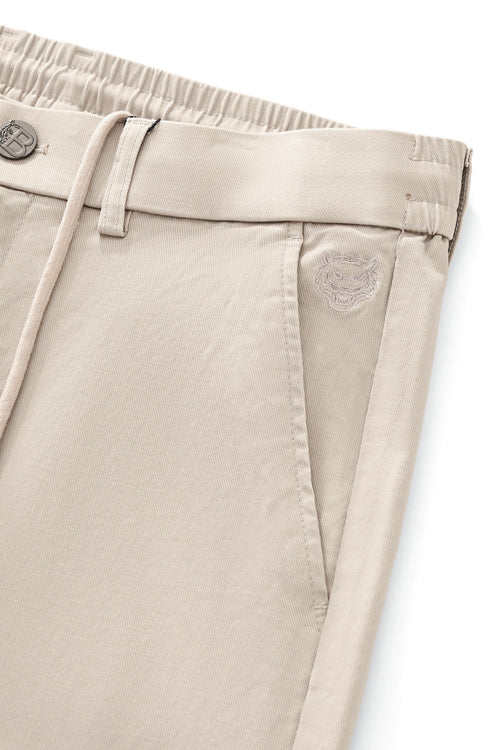 TC121-Apex Drawstring Stretch Pants-BEIGE – view 3