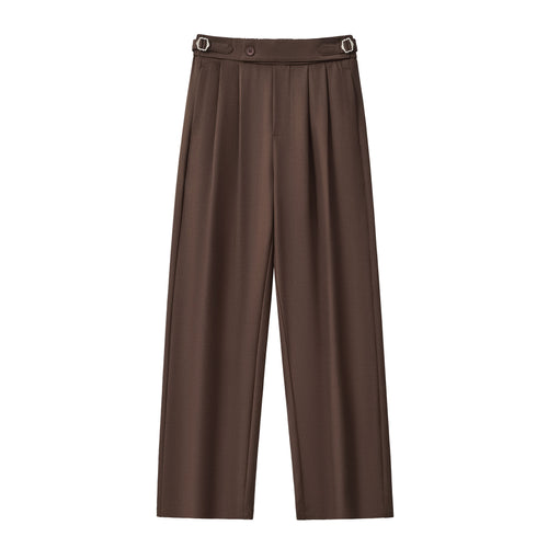Pantalones Wellington con trabillas laterales - CAFÉ