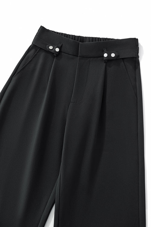 TC453 - Kingsley Side-Tab Trousers-BLACK – view 3