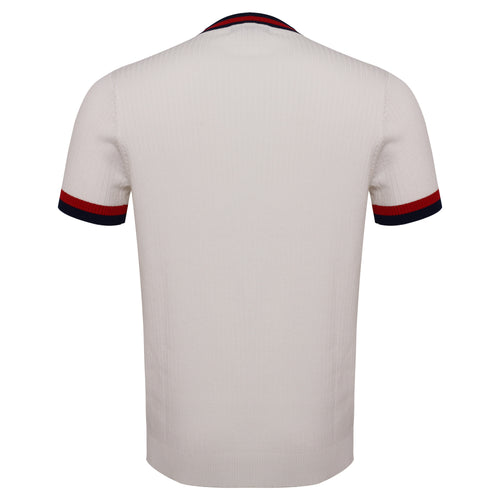 TS59 - Elite Contrast Ribbed Tee WHITE – view 1
