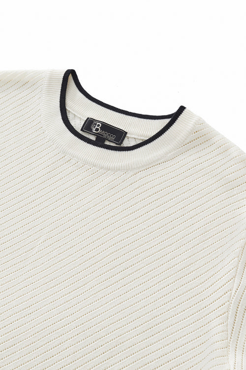 Camiseta de punto TrimFlex - MARFIL – view 2