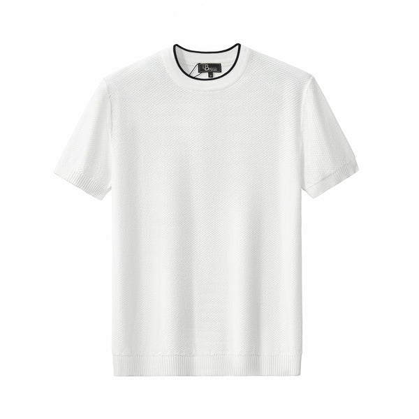 Camiseta de punto Textura - BLANCA