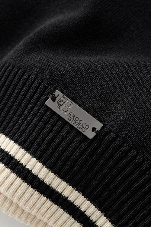 TS65-Monaco Trim Knit Tee-BLACK – view 6