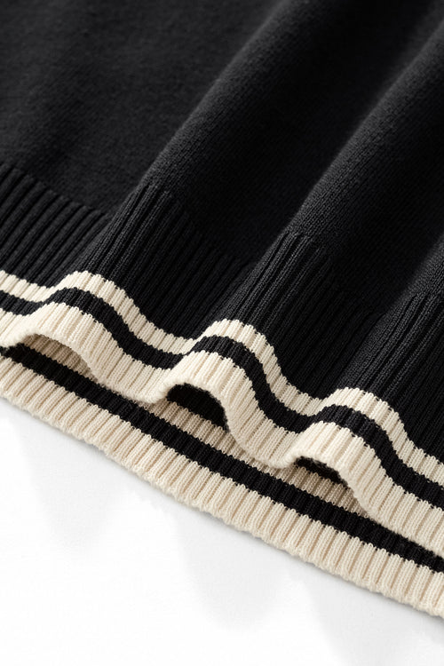 TS65-Monaco Trim Knit Tee-BLACK – view 7