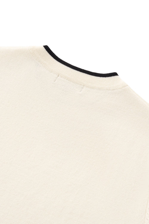 TS65-Monaco Trim Knit Tee-WHITE – view 4