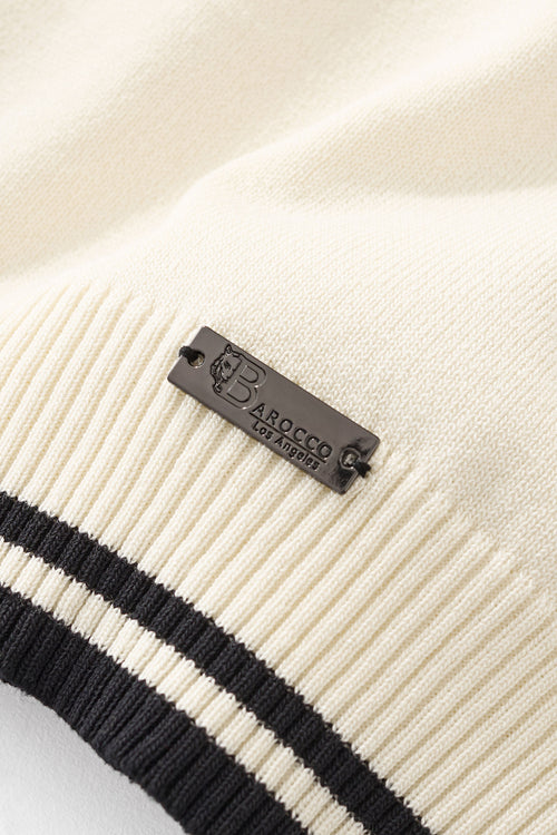 TS65-Monaco Trim Knit Tee-WHITE – view 6