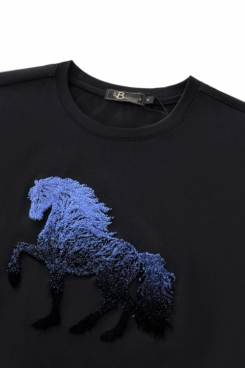 TSR615-Phantom Stallion Tee-BLACK – view 2