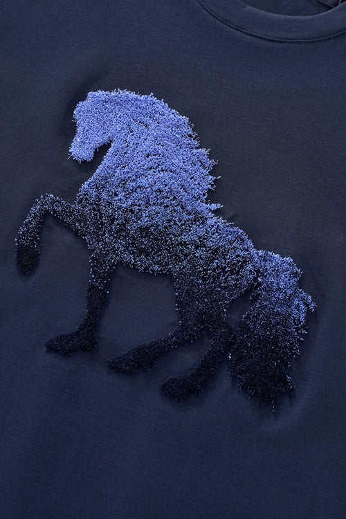 TSR615-Phantom Stallion Tee-NAVY – view 5