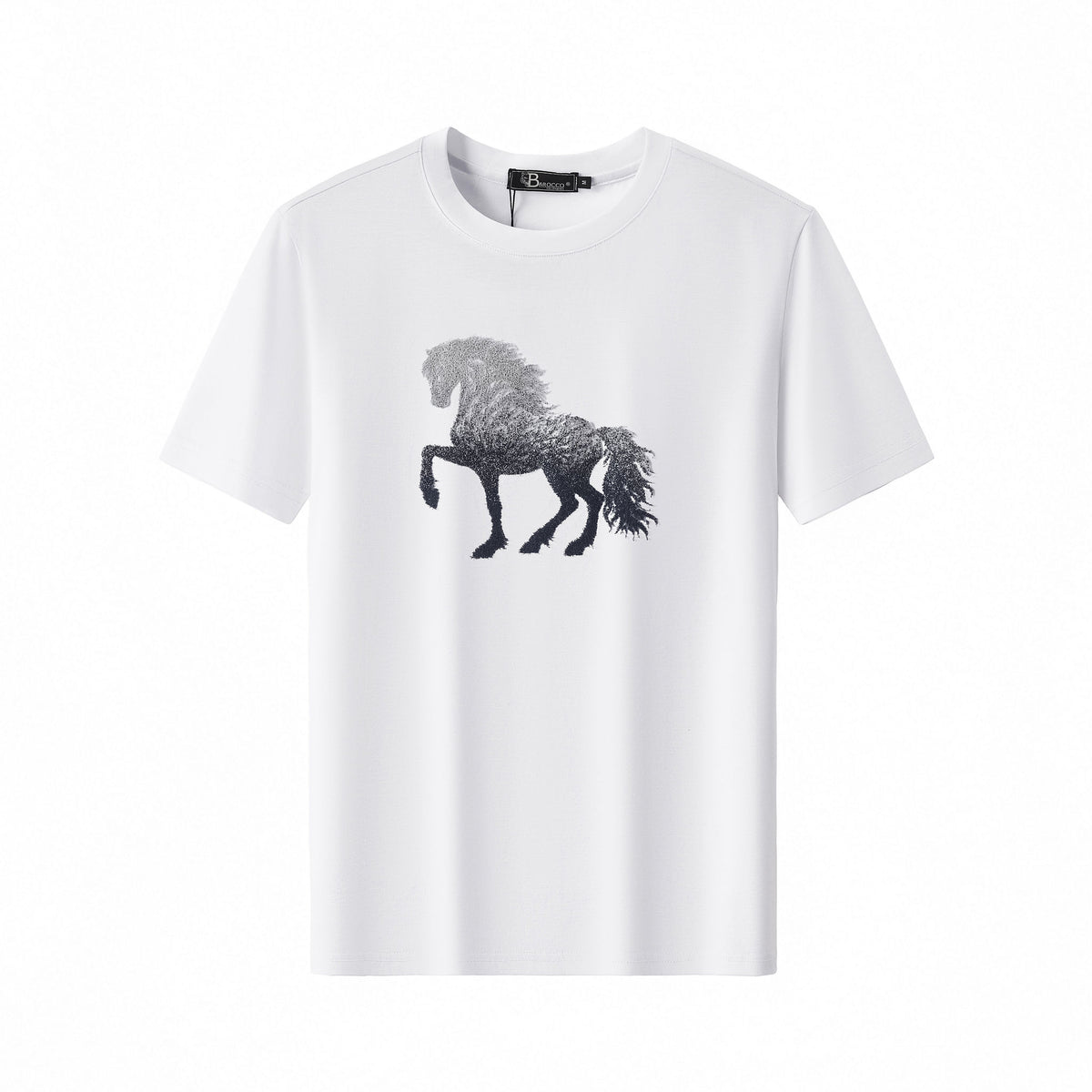 TSR615-Phantom Stallion Tee-WHITE – BAROCCO wholesale shirts