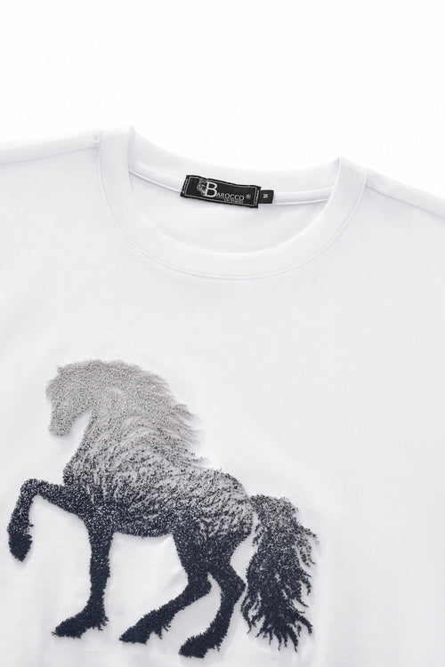 TSR615-Phantom Stallion Tee-WHITE – view 2