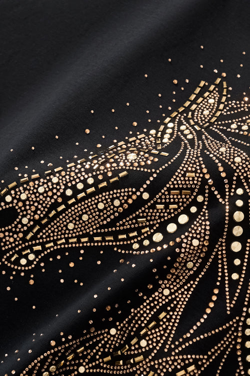 TSR616-Sovereign Stallion Crystal Tee-BLACK/GOLD – view 4