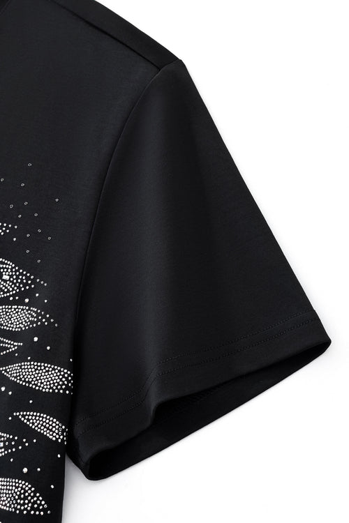 TSR616-Sovereign Stallion Crystal Tee-BLACK/SILVER – view 3