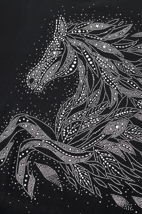 TSR616-Sovereign Stallion Crystal Tee-BLACK/SILVER – view 5